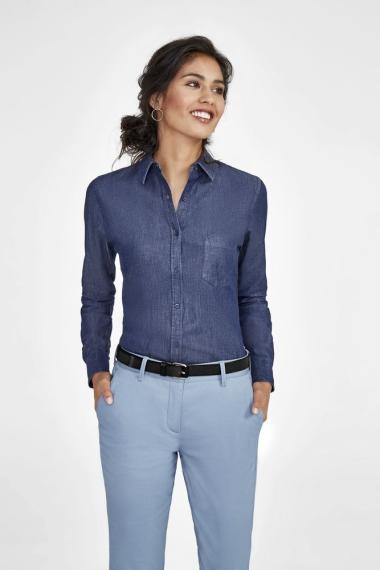 Рубашка женская Barry Women синяя (деним), размер XXL
