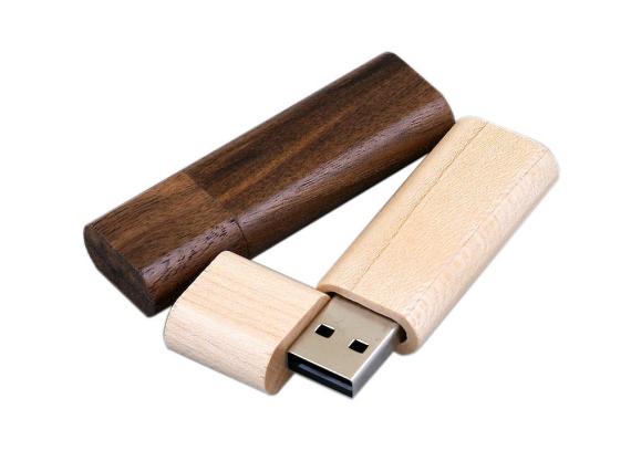 USB 2.0- флешка на 4 Гб эргономичной прямоугольной формы с округленными краями