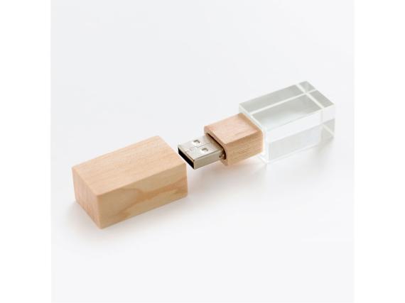 USB 2.0- флешка на 4 Гб кристалл дерево