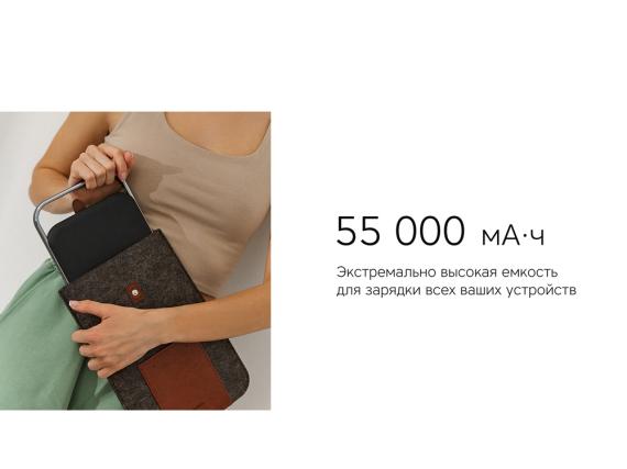 Внешний аккумулятор «NEO Saturn» для ноутбуков с QC/PD, 55000 mAh