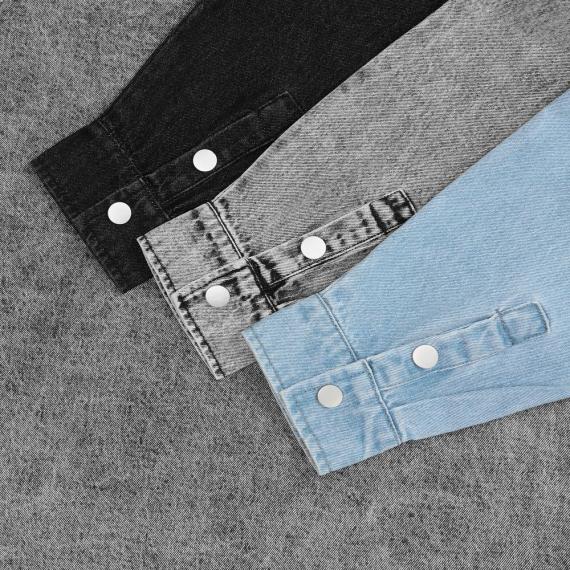 Куртка джинсовая O3, черная, размер 3XL/4XL