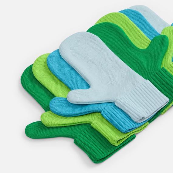 Варежки Yong, ярко-голубые, размер S/M