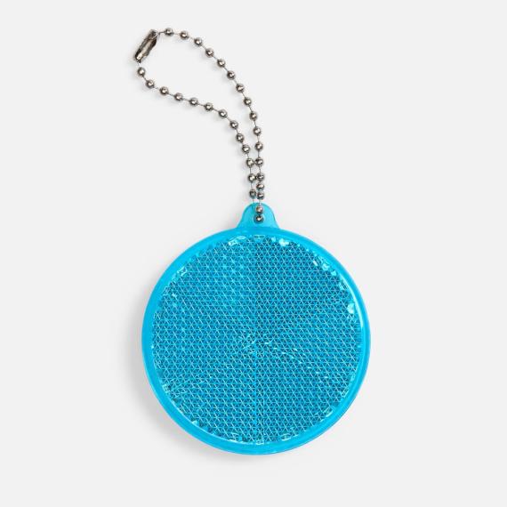 Пешеходный светоотражатель с цепочкой «Круг», синий