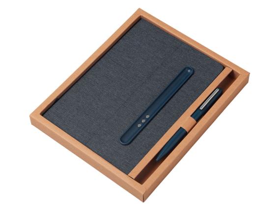 Блокнот А5 «NotaBene» с металлической шариковой ручкой и подставкой для телефона