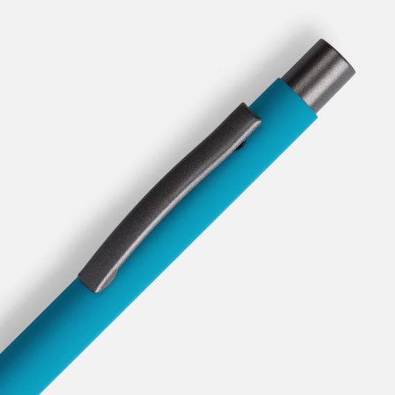 Ручка шариковая Atento Soft Touch, бирюзовая