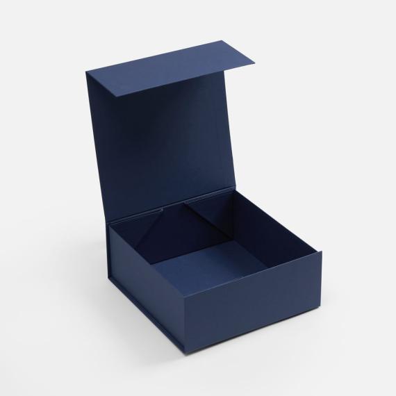 Коробка складная Quadra Fold, темно-синяя
