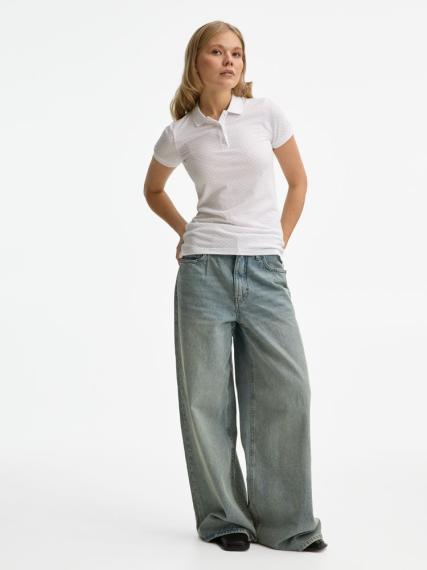 Рубашка поло женская Brandy Women белый/темно-синий, размер S