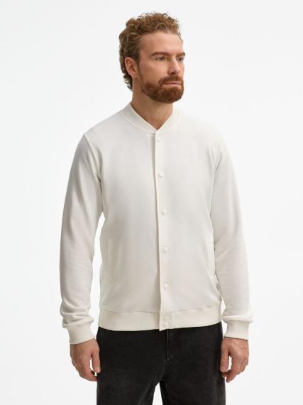 Бомбер унисекс Nuppu, молочно-белый, размер S