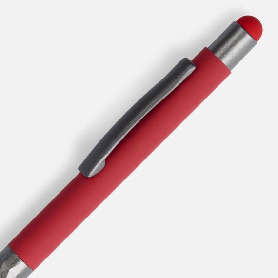 Ручка шариковая со стилусом Digit Soft Touch, красная