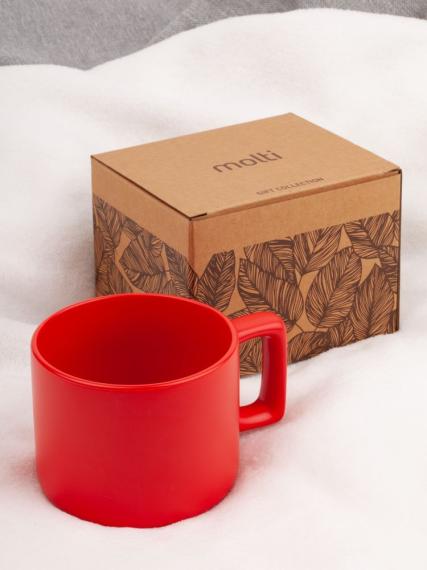 Чашка Jumbo в коробке матовая, красная