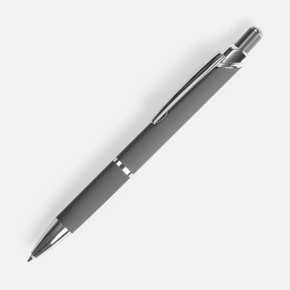 Ручка шариковая Chromos Soft Touch, серая
