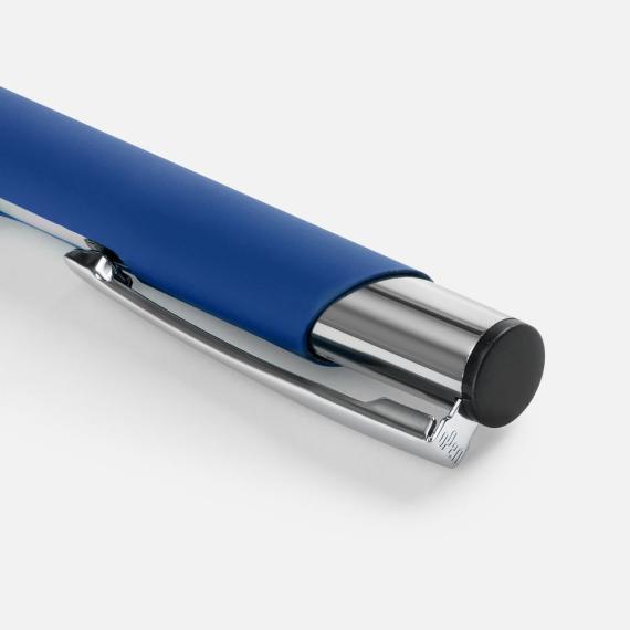 Ручка шариковая Keskus Soft Touch, ярко-синяя