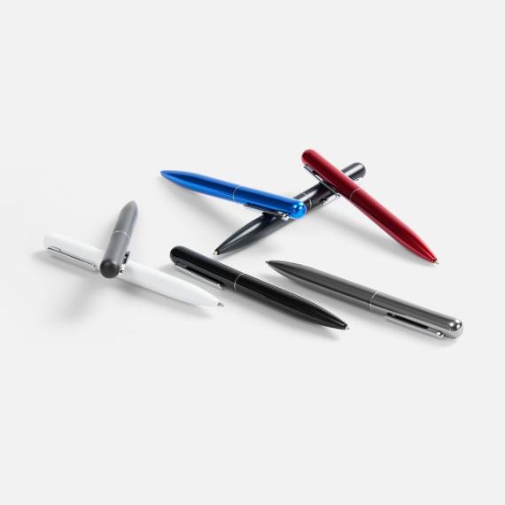 Ручка шариковая Scribo, серо-стальная