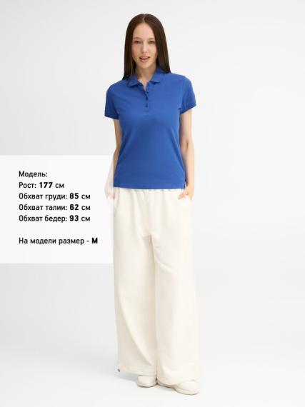 Рубашка поло женская People 210 ярко-синяя, размер XXL