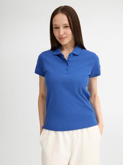Рубашка поло женская People 210 ярко-синяя, размер XXL