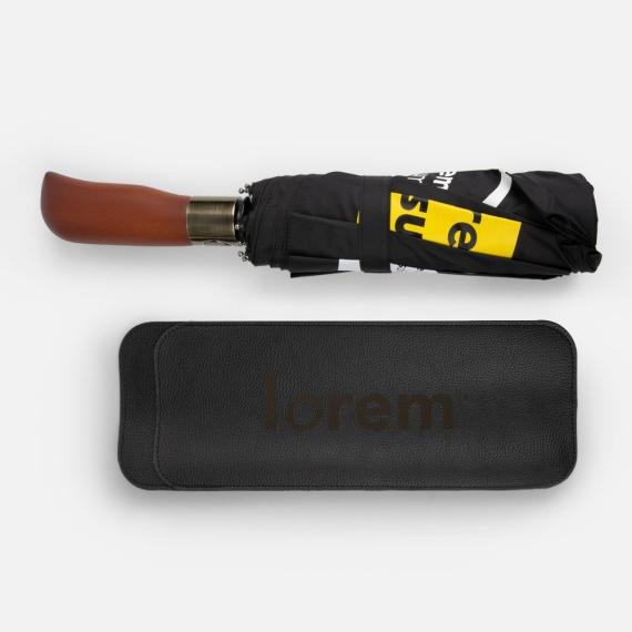 Зонт складной Cloudburst в подарочной упаковке, бежевый