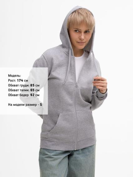 Толстовка унисекс Stone серый меланж, размер XS