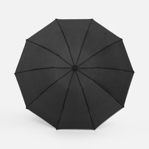 Зонт обратного сложения Norsken с фонариком, черный