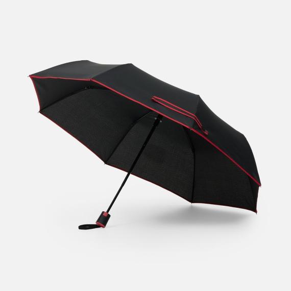 Зонт складной Edgeline, красный