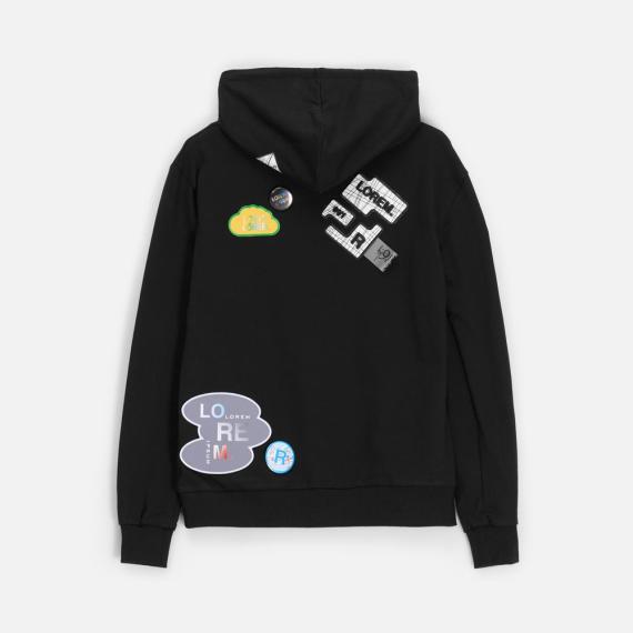 Толстовка с капюшоном Unit Kirenga черная, размер 4XL