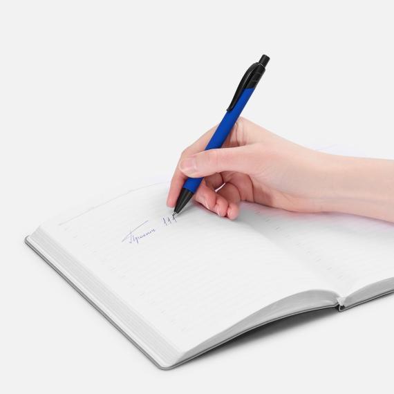 Ручка шариковая Undertone Black Soft Touch, ярко-синяя