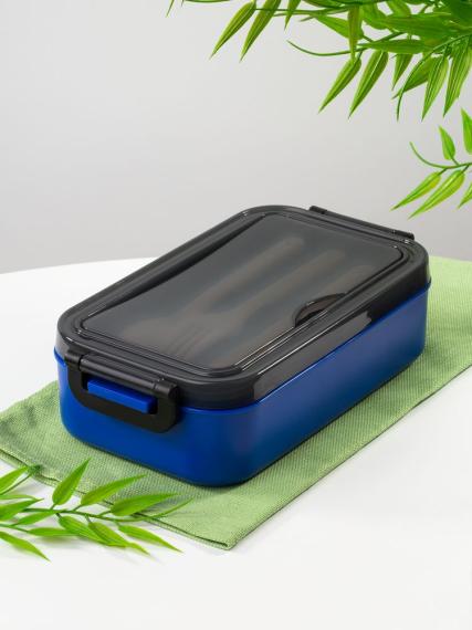 Ланчбокс Pranzo, синий с черным