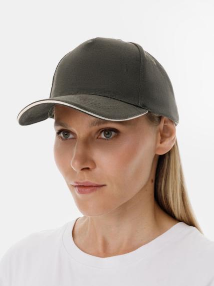 Бейсболка Long Beach, хаки с бежевым