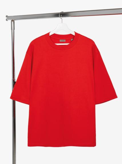 Футболка оверсайз унисекс Kosmos 2.0, красная (алая), размер XL/XXL