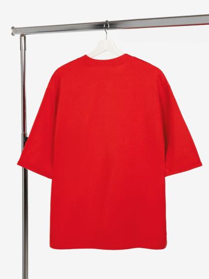 Футболка оверсайз унисекс Kosmos 2.0, красная (алая), размер XL/XXL