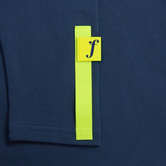 Футболка оверсайз с двойным рукавом Kosmos, темно-синяя, размер XL/XXL