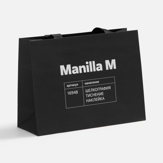 Пакет бумажный Manilla M, черный