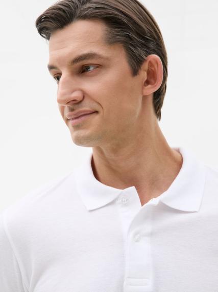 Рубашка поло мужская с длинным рукавом Perfect LSL Men белая, размер XXL