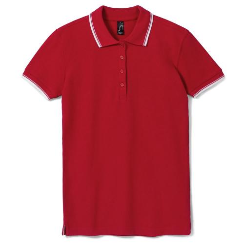 Рубашка поло женская Practice women 270 красная с белым, размер S